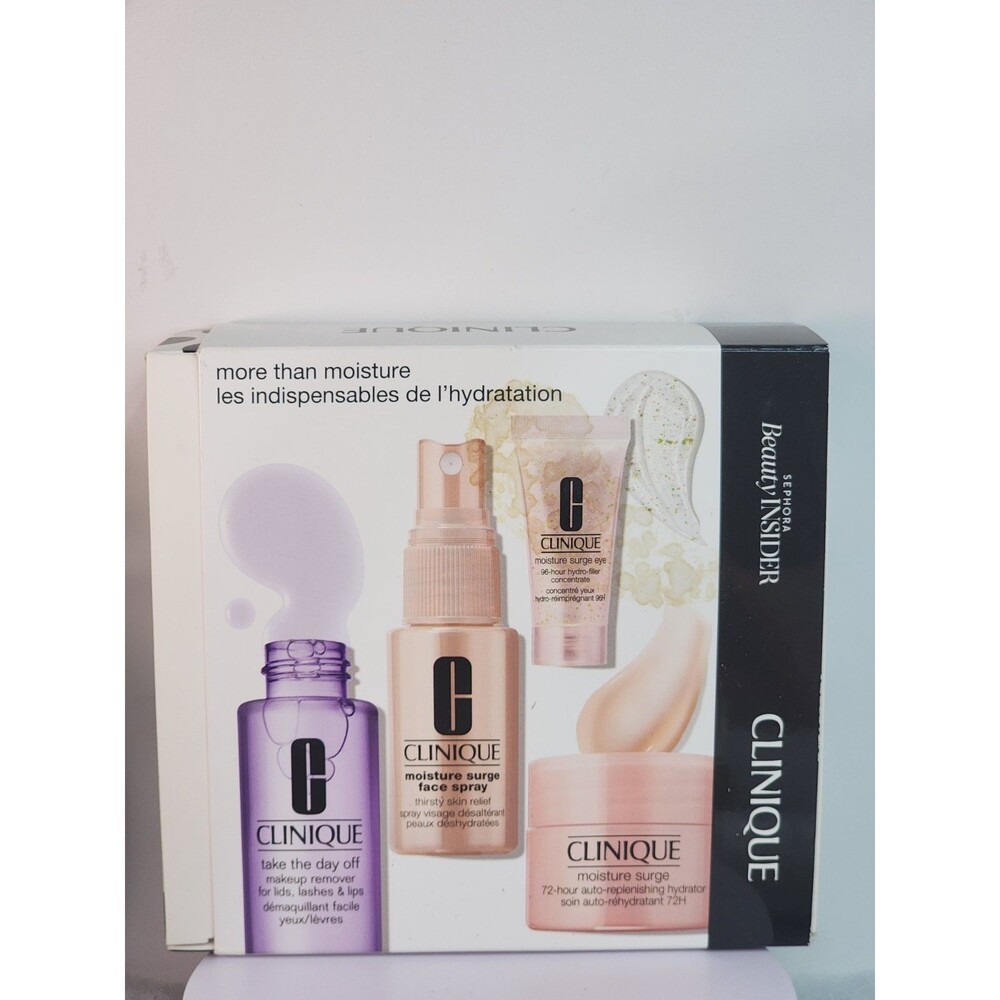 Clinique Gift Set Moisture Surge Cream,Eye & Face Spray,Makeup Remover